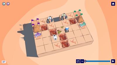 Large level featuring multiple outposts, sources, break away tiles and the wing upgrade for ships.